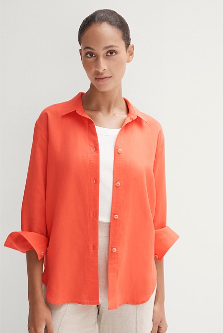 Monoprix blouse WOMEN FASHION Shirts & T-shirts Blouse Print discount 68% Red XS 