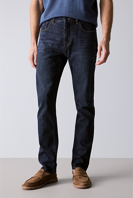 discount 78% Green Coast straight jeans MEN FASHION Jeans Worn-in Navy Blue 44                  EU 