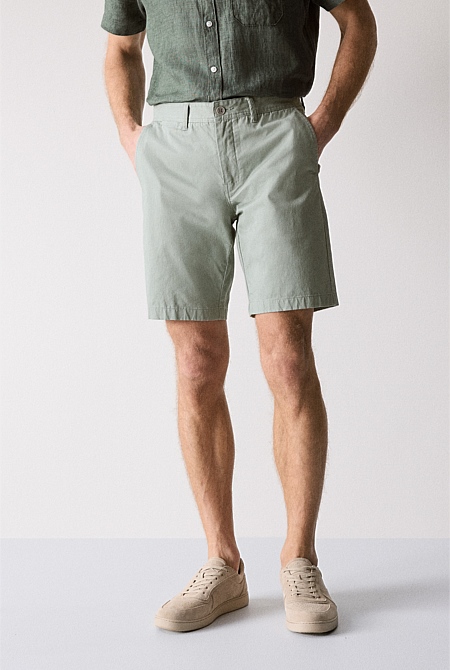 Sage Green Chino Short - MEN Shorts